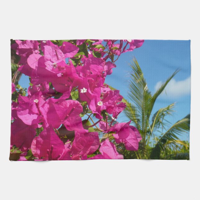 Bougainvillea och den tropiska naturområdet Handfl Kökshandduk (Horisontell)