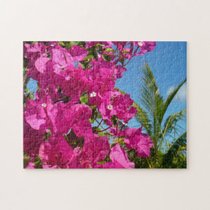Bougainvillea och den tropiska naturområdet Handfl Pussel