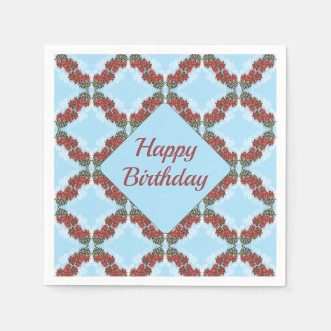 Bougainvillea Papper Napkins Pappersservett (Framsidan)