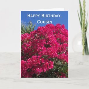 Bougainvillea Personlig Cousin Birthday Kort