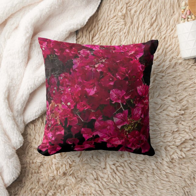 Bougainvillea Red Tropical Vining Shrub Photo Kudde (Filt)