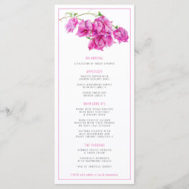 Bougainvillea rosa lila bröllop meny