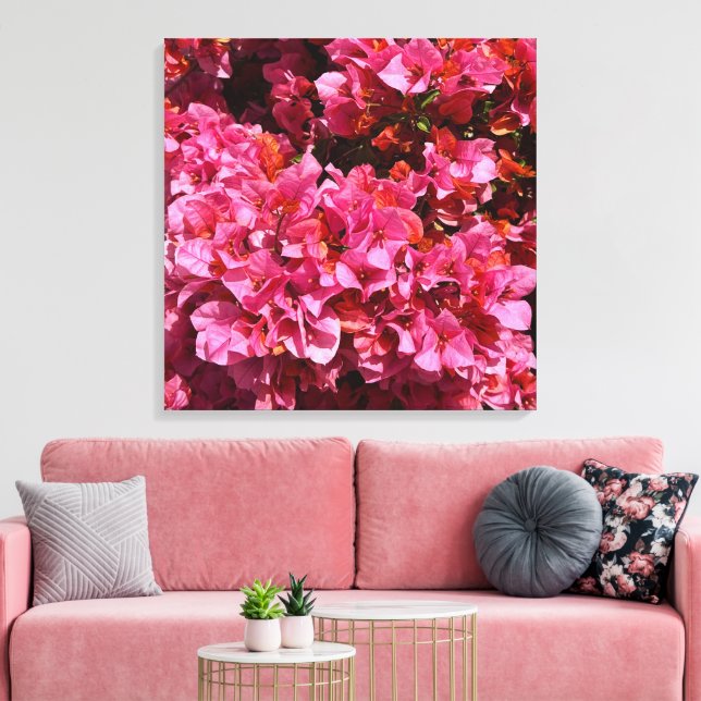 Bougainvillea Rosa Tropical Vining Shrub Photo Canvastryck (Insitu (Vardagsrum))