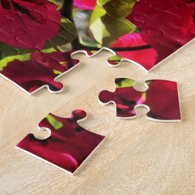 Bougainvillea Tropical Garden Flower Puzzle Pussel (Sidan)