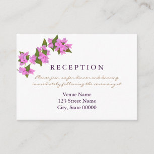 Bougainvillea Tropical Wedding Card Tilläggskort
