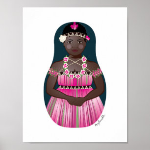 Bougainvilleansk Matryoshka-affisch Poster