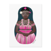 Bougainvilleansk Matryoshka vykort