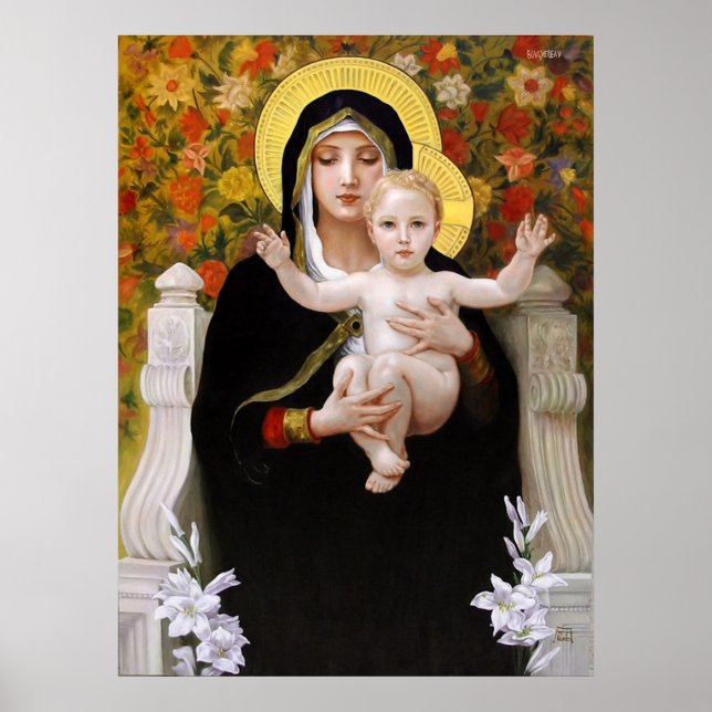 Bougeureau, La Vierge au Lys Poster (Framsidan)