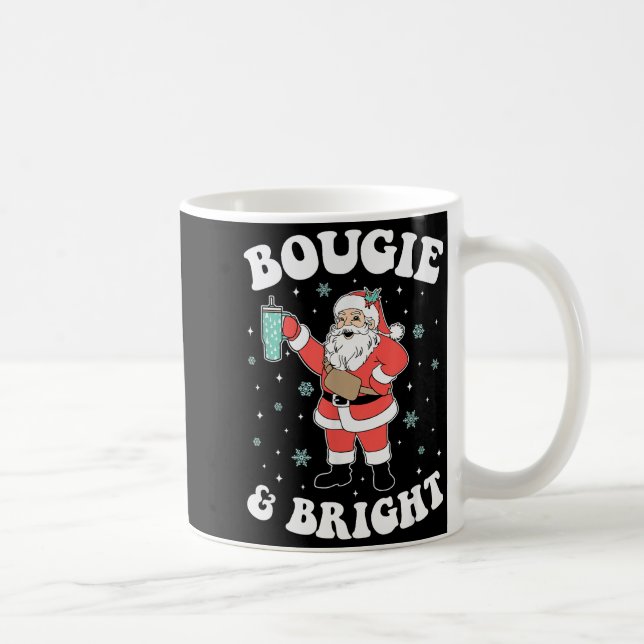 Bougie &amp; Bright Funny Christmas Santa Claus  Kaffemugg (Höger)