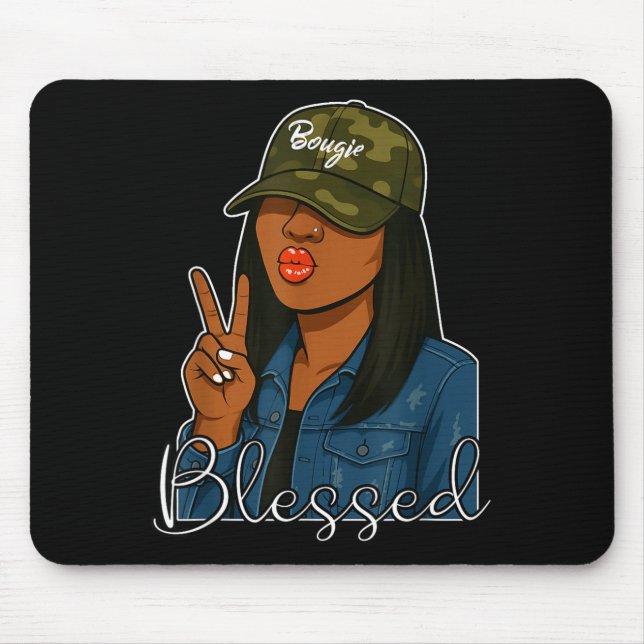 Bougie Blessed Camo Hat Christian Black Woman  Musmatta (Framsidan)
