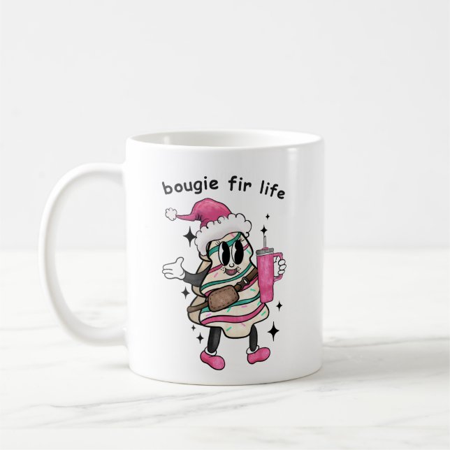 Bougie Fir Life, Boujee Julgran, Julafton Gift Kaffemugg (Vänster)