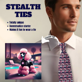 Bougie Rosa Handflatan Vår Pudel Stealth Tie Slips