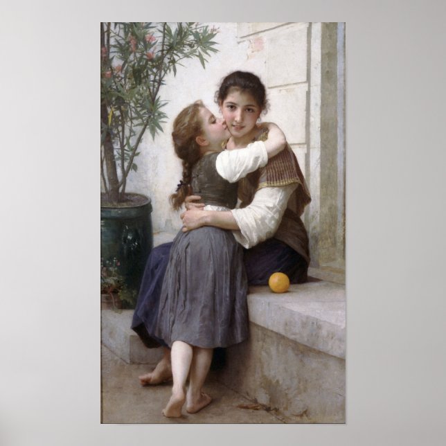 Bouguereau-A Little Coaxing 1890 Poster (Framsidan)