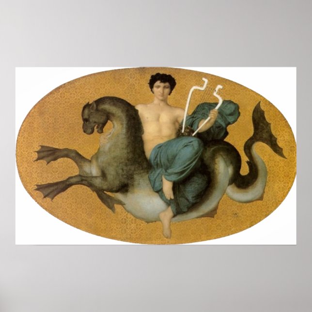 Bouguereau - Arion sur un Cheval Marin Poster (Framsidan)
