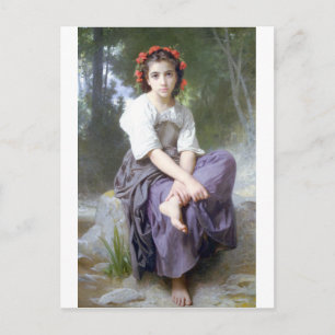 Bouguereau - Au Bord du Ruisseau Vykort