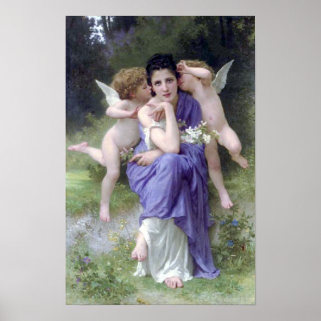 Bouguereau - Chansons de Printemps Poster (Framsidan)
