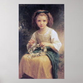 Bouguereau - Child Braiding A Krona, 1874 Poster