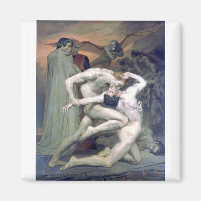 Bouguereau - Dante et Virgile au Enfers Magnet (Framsidan)