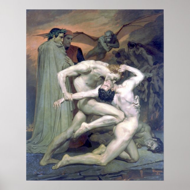 Bouguereau - Dante et Virgile au Enfers Poster (Framsidan)
