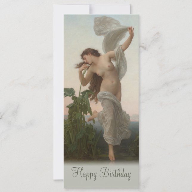 Bouguereau Dawn L'Aurore CC0875 Birthday Kort (Framsida)