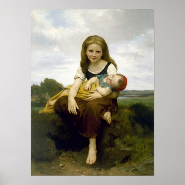 Bouguereau - den äldre syster poster (Framsidan)