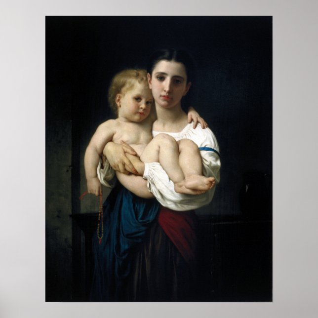 Bouguereau - Den äldre systern Poster (Framsidan)