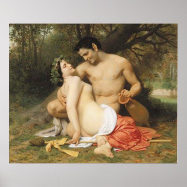 Bouguereau - Faune et Bacchante Poster (Framsidan)