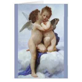 Bouguereau First kiss Kärlek Psyche children CC007 Hälsningskort