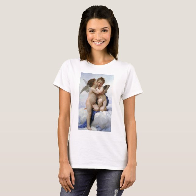 Bouguereau , “ First kiss ” Tee Shirt (Hel framsida)