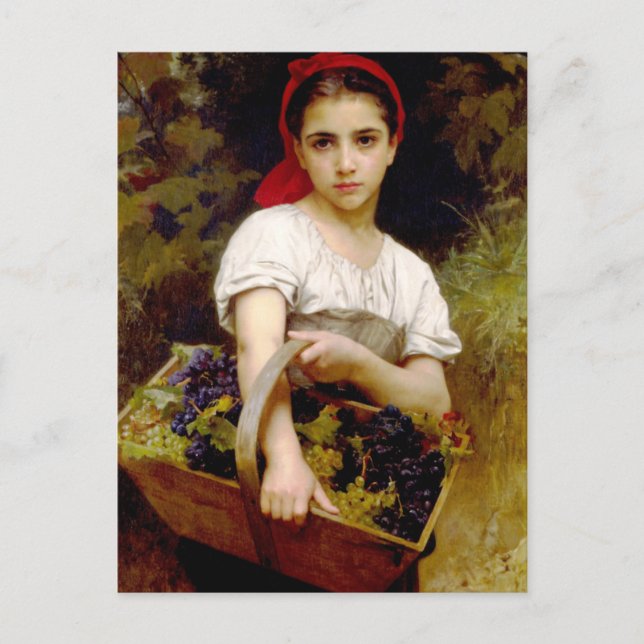 Bouguereau Harvester Postcard Vykort (Framsida)