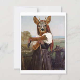 Bouguereau Hjort Shepherdes Vykort
