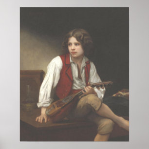 Bouguereau - Italien àla Mandoline Poster