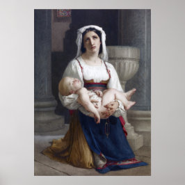 Bouguereau - Italienska Peasant Kneeling Poster