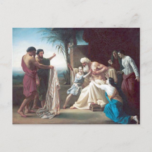 Bouguereau - Jacob Recevant le Tunisique de son Fi Vykort (Framsida)