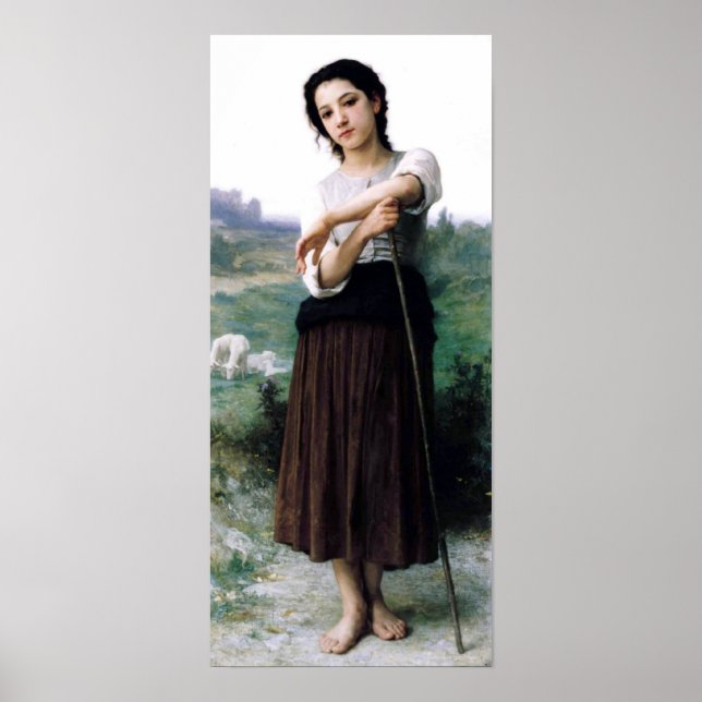 Bouguereau - Jeune Bergere Debout Poster (Framsidan)