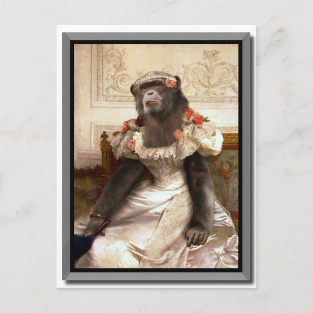 Bouguereau Klänning de Chimp Cambaceres Vykort (Framsida)
