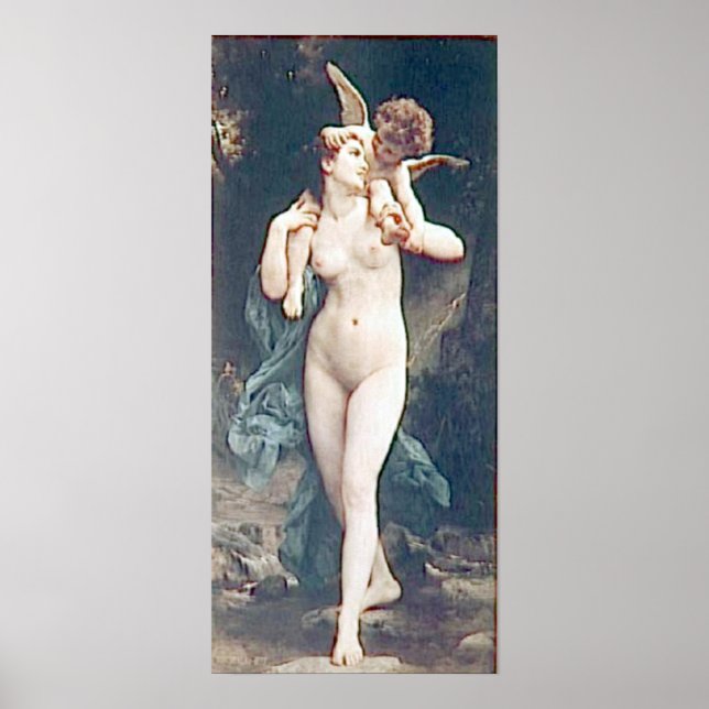 Bouguereau - La Jeunesse et l'Kärlek Poster (Framsidan)