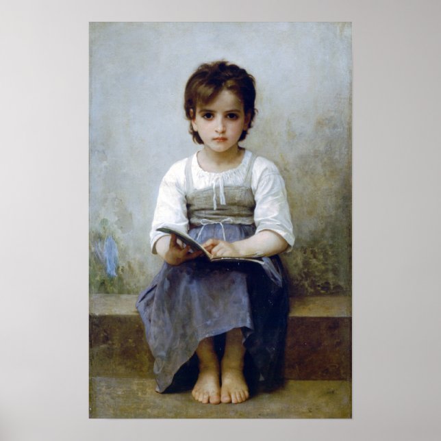 Bouguereau - La Lecon Difficile Poster (Framsidan)