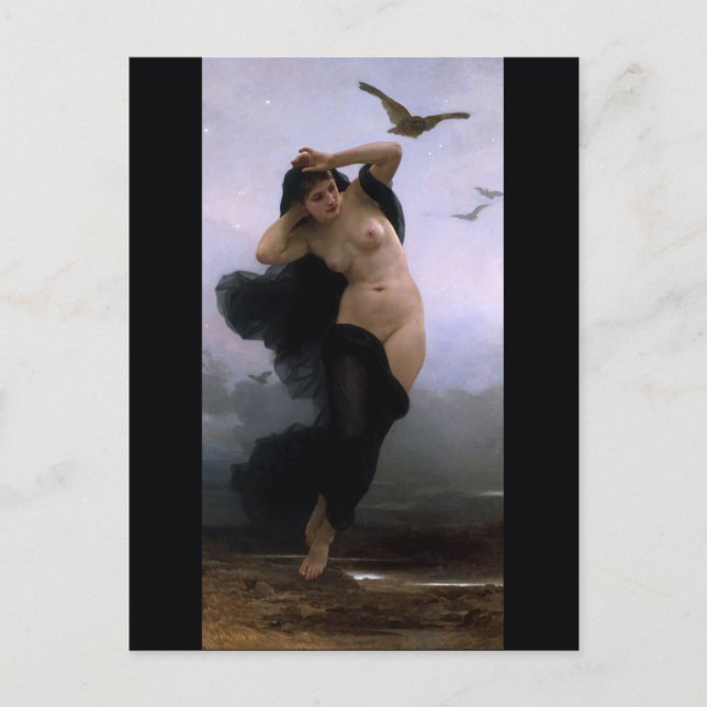 Bouguereau La Nuit Vykort (Framsida)