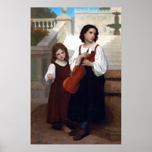 Bouguereau - Långt från hem 1867 Poster