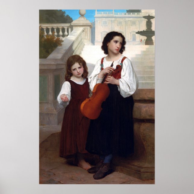 Bouguereau - Långt från hem 1867 Poster (Framsidan)