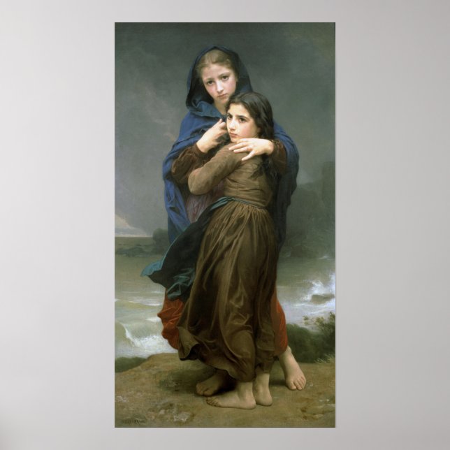 Bouguereau - Långt från hem 1874 Poster (Framsidan)