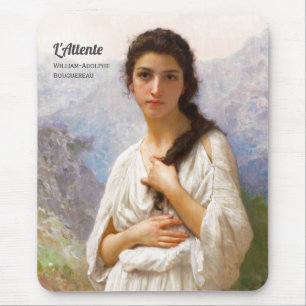 Bouguereau L'Attente 1901 Lovelt ung kvinna Musmatta