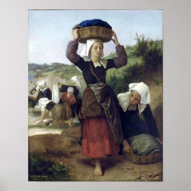 Bouguereau - Lavandieres de Fouesnant Poster (Framsidan)