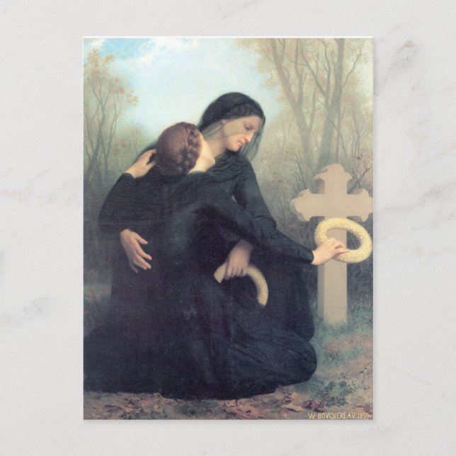 Bouguereau - Le Jour des Morts Vykort (Framsida)
