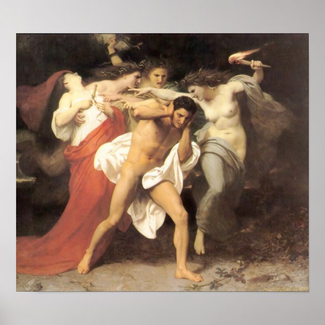Bouguereau - Les Remords d'Oreste Poster (Framsidan)