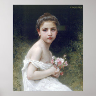Bouguereau - liten och nätt Fille aubukett Poster