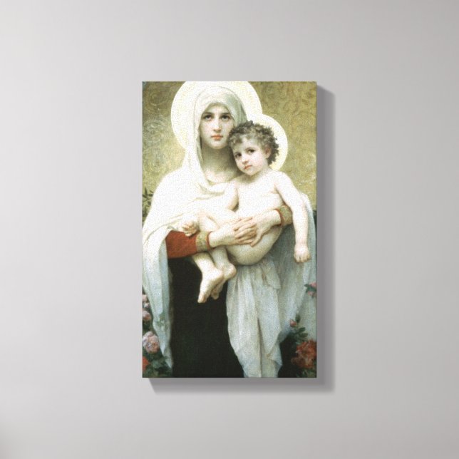 Bouguereau - Madonna of the Ro Canvastryck (Framsida)