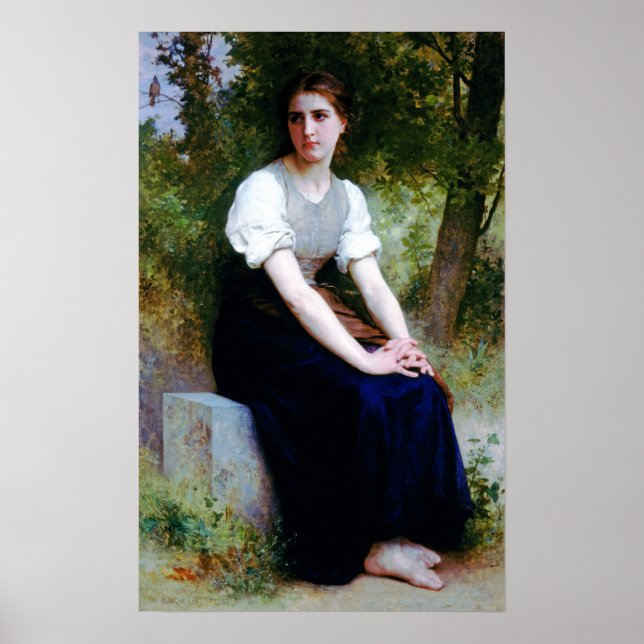 Bouguereau - Näktergalens sång Poster (Framsidan)
