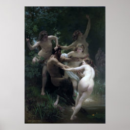 Bouguereau - Nymphs and Satyr, 1873 Poster